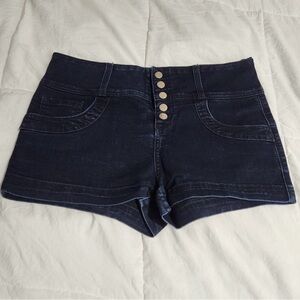 Women's Dark Blue Denim Shorts